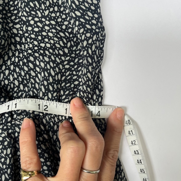 Loft Chiffon Spaghetti Strap Dress, Navy, XS - Picture 7 of 8